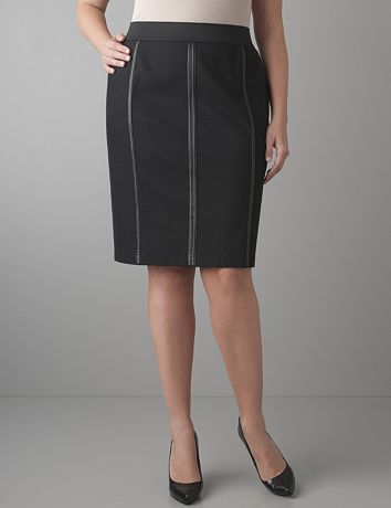 Pleather seamed pencil skirt by Lane Bryant