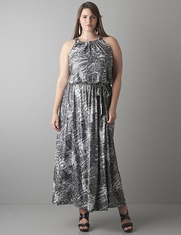 Shimmering snake maxi dress by Lane Bryant