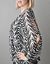 Plus Size Zebra Print Surplice Top