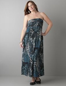 Print chiffon maxi dress by Lane Bryant