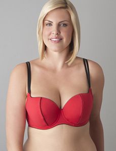 Balconette bra with optional feather trim
