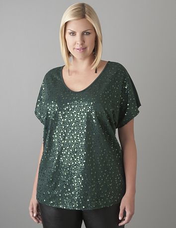 Sequin wedge tee by Lane Bryant