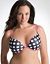 Polka dot reversible plunge bra by Cacique