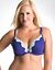 Lace trim cotton plunge bra by Cacique