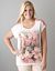 Plus Sized Chiffon Back Floral Tee by Lane Bryant