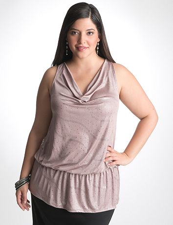 Plus Size Peplum Halter Top by Lane Bryant
