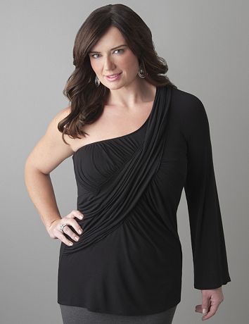 Plus Size One Shoulder Top by Lane Bryant
