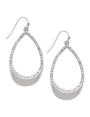 Cubic zirconium teardrop earrings by Lane Bryant