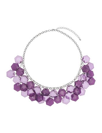 Faceted bead bib necklace by Lane Bryant