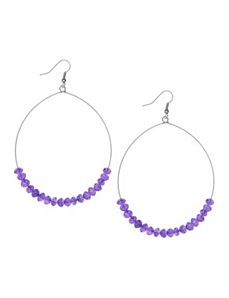 Wire hoop and bead earrings by Lane Bryant