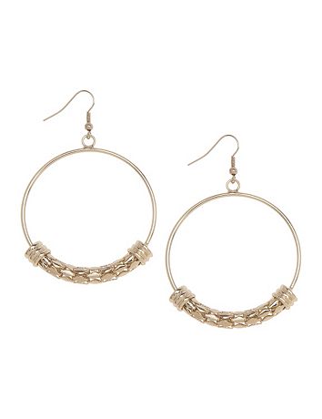 Snake chain hoop earrings by Lane Bryant