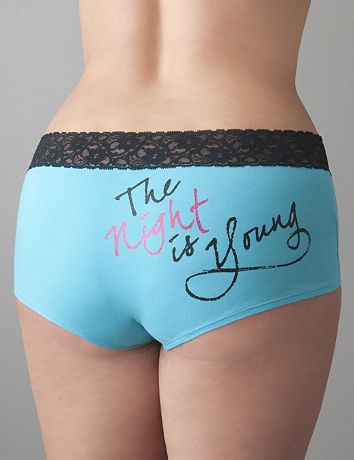 Plus Size Graphic Cotton Boyshort by Cacique