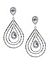 Nested teardrop button earrings by Lane Bryant