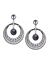 Rhinestone button hoop earrings by Lane Bryant