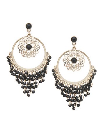 Button chandelier earrings by Lane Bryant
