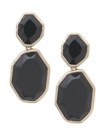 Faceted button stone earrings by Lane Bryant