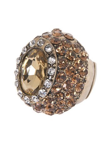 Faux topaz dome ring by Lane Bryant