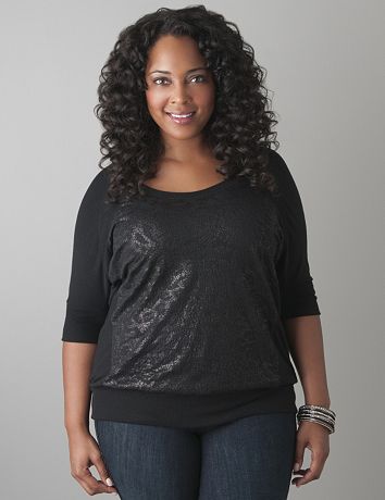Plus Size Reptile Burnout Top by Lane Bryant