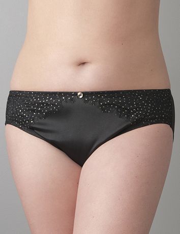 Full Figure Glitter Lace Hipster by Cacique