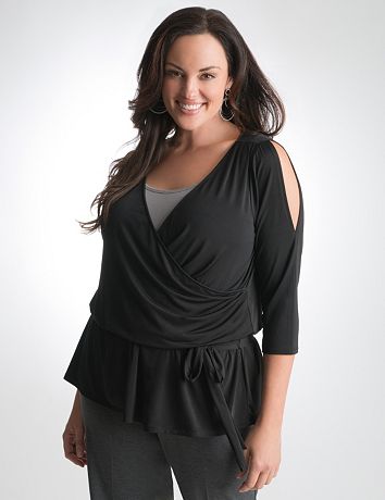 Full Figure Peplum Top by Lane Bryant