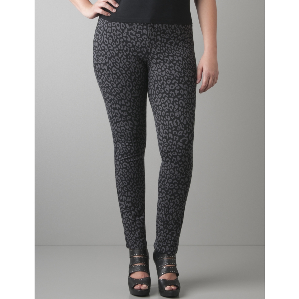 LANE BRYANT   Leopard print French terry jegging  