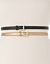 Metallic & black skinny belt duo by Lane Bryant