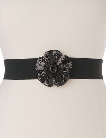 Plus Size Flower Stretch Belt by Lane Bryant