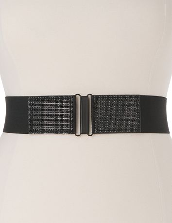 Plus Size Studded Stretch Belt by Lane Bryant