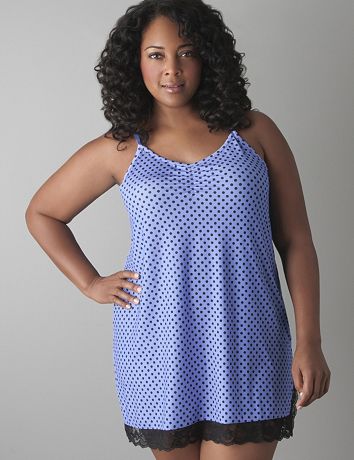 Polka dot chemise by Cacique