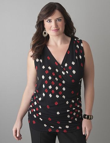 Full Figure Print Sleeveless Top by Lane Bryant