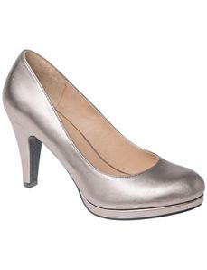 Wide Width Metallic Heels by Lane Bryant