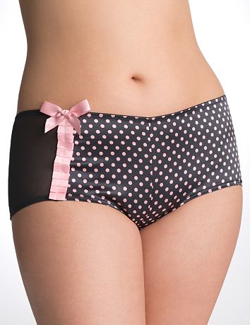 Ribbon Trim Polka Dot Boyshort by Cacique