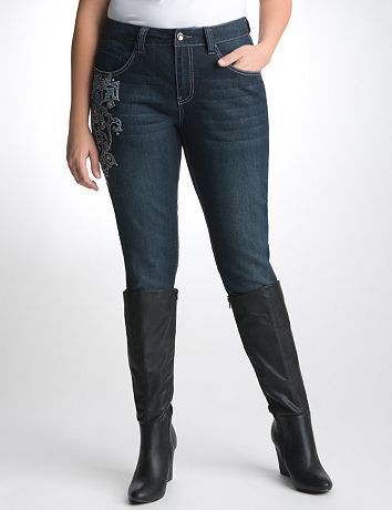 Plus Size Embellished Skinny Jean by Lane Bryant