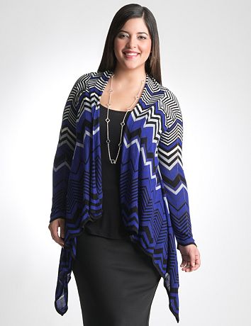 Plus Size Chevron Cardigan by Lane Bryant