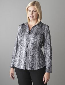 Plus Size Snake Print Shirt by Lane Bryant