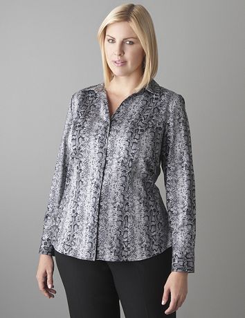 Plus Size Snake Print Shirt by Lane Bryant