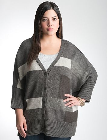 Plus Size Boxy Cardigan by Lane Bryant
