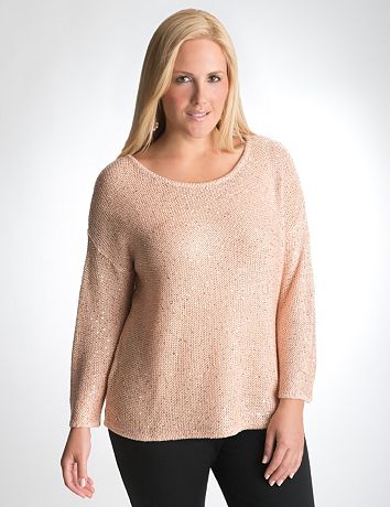 Sequin 3/4 sleeve sweater
