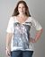 Sparkle stripe graphic tee by Lane Bryant
