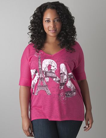 Plus Size High Low Graphic Tee by Lane Bryant