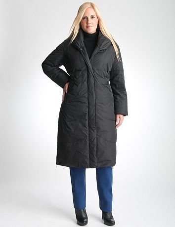 Full Figure Long Puffer Coat by Lane Bryant