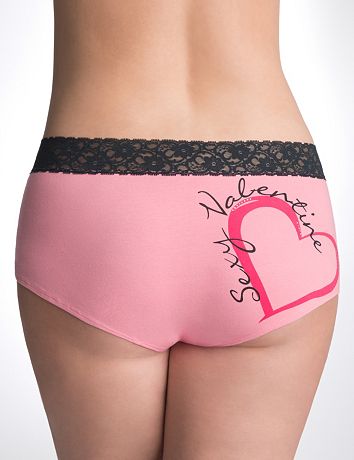 Plus Size Graphic Cotton Boyshort Panty by Cacique