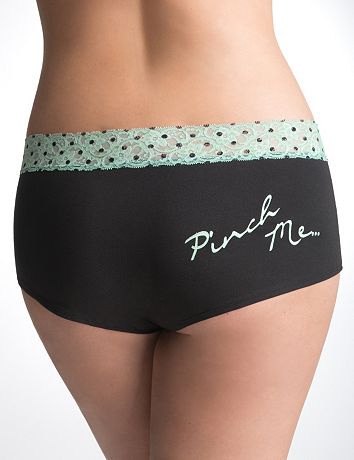 Full Figure Pinch Me Cotton Boyshort Panty
