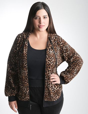 Plus Size Animal Print Hoodie by Lane Bryant