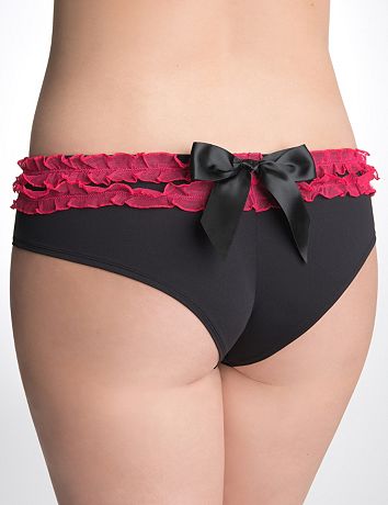 Full Figure Ruffle Cheeky Panty by Cacique