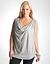 Shimmering drape neck shell by Lane Bryant