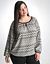 Plus Size Chevron Peasant Top by Lane Bryant