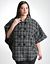 Fur Collared Plaid Cape by Lane Bryant