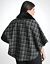 Fur Collared Plaid Cape by Lane Bryant