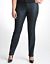 Full Figure Metallic Denim Jegging by Seven7